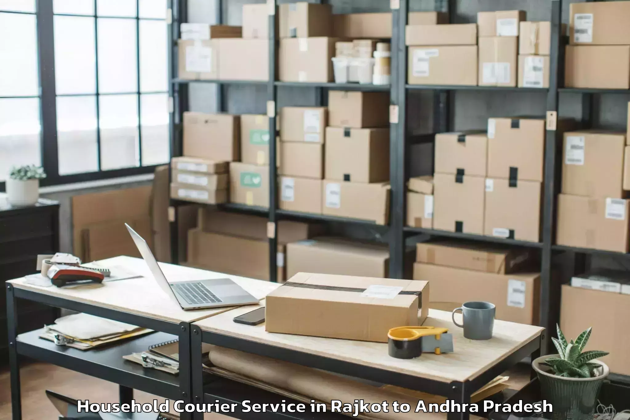 Professional Rajkot to Seethampeta Household Courier